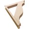 Ekena Millwork 6-in W x 34-in D x 46-in H Funston Trad Rough Cedar Woodgrain TimberThane Outlooker, Primed Tan OUTUR060X34X46FST04RCPR - alternate 4